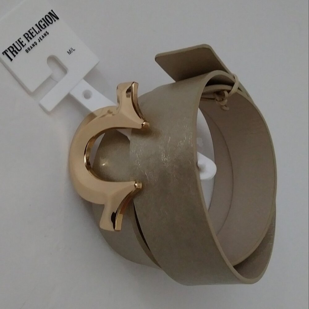 True Religion Gold with Horseshoe Buckle Belt - Picture 3 of 9